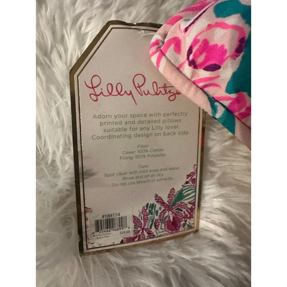 NWT Lilly Pulitzer 18x18 Slathouse Throw‎ Pillow